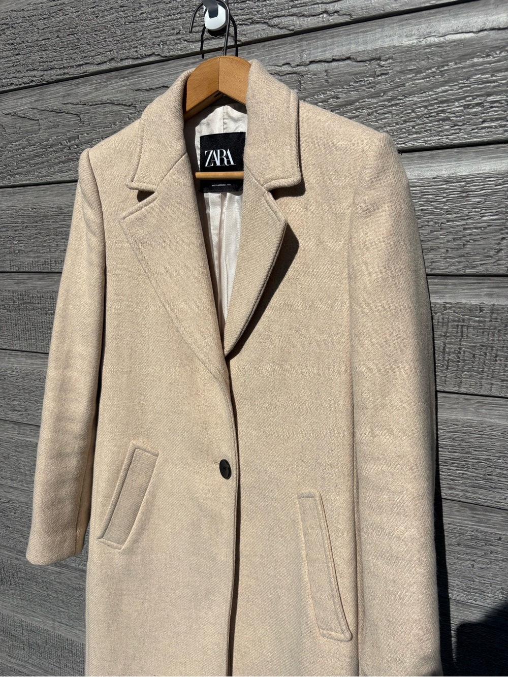 ZARA SOFT SHOULDER PADDED LONG COAT